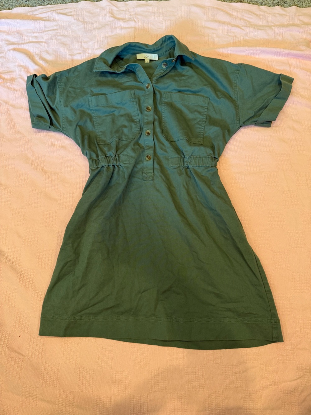 LOFT Utility Green Dress